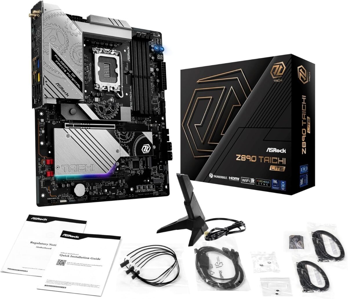 ASRock Z890 Taichi Lite Intel Core Ultra LGA1851 RL-ILM WiFi7 ATX Motherboard DDR5 9200 MHz 256 GB PCIe 5.0 - Image 10