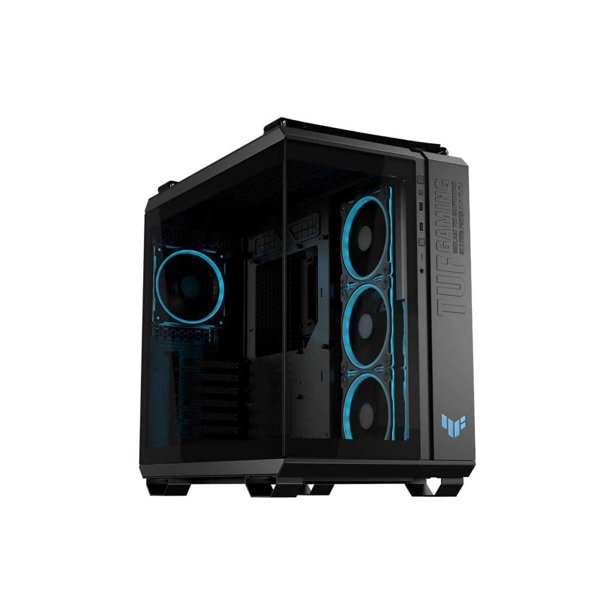 Asus TUF Gaming GT502 Horizon With Pre-Installed ARGB Fans Black Modular ATX Dual Chamber Case - Image 3
