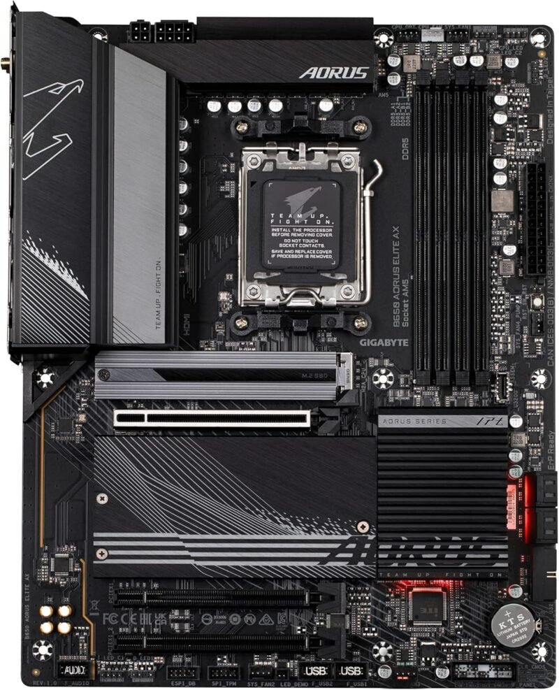 GIGABYTE AORUS Elite AX (AM5/LGA 1718/ AMD B650/ATX/ B650  PCIe 5.0/USB 3.2 Gen2X2 Type-C/WiFi 6E/