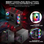 Game ON Gaming PC Case – ATX/M-ATX/ITX ARGB Pre-Installed Fans - Image 2