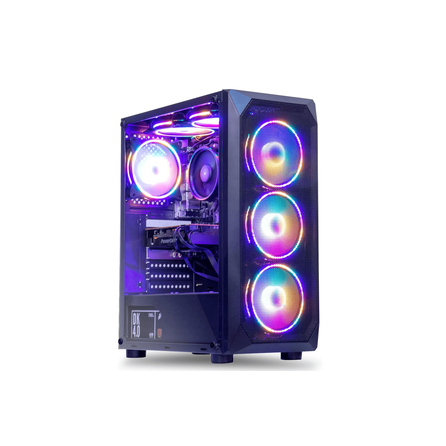 xz5 MXZ Gaming PC Computer R5 3500X, RX580, 8G DDR4, NVME 500G, B450,6RGB Fans,Windows 11 Pro Ready - Image 1