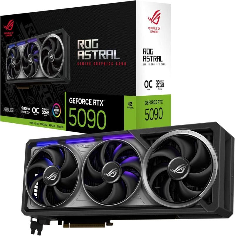 ASUS ROG Astral GeForce RTX™ 5090 OC Edition Gaming Graphics Card (PCIe® 5.0, 32GB GDDR7, HDMI®/DP 2.1, 3.8-Slot