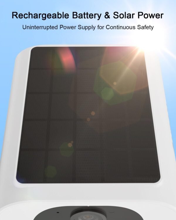 ANRAN 2K Solar Security Camera Wireless Outdoor with Built-in Solar Panel