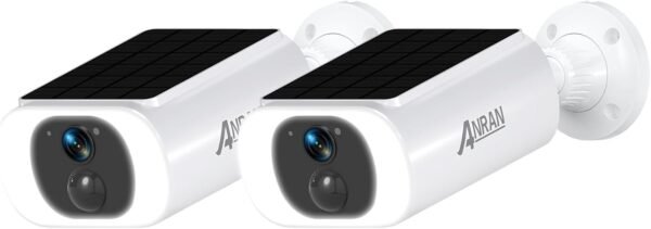 ANRAN 2K Solar Security Camera Wireless Outdoor with Built-in Solar Panel