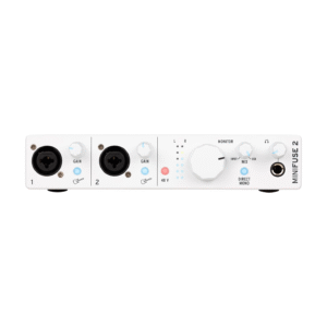 Arturia - MiniFuse 2 1 Arturia MiniFuse 2 USB Audio & MIDI Interface for Recording Production Podcasting Guitar White