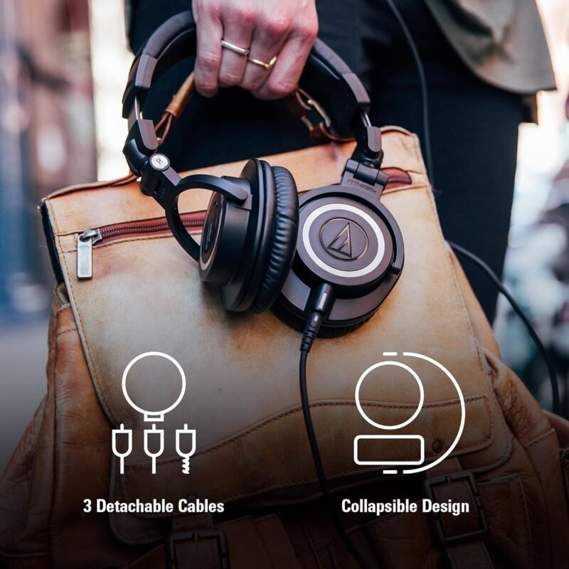 Audio-Technica ATH-M50x Professional Studio Monitor Headphones Black