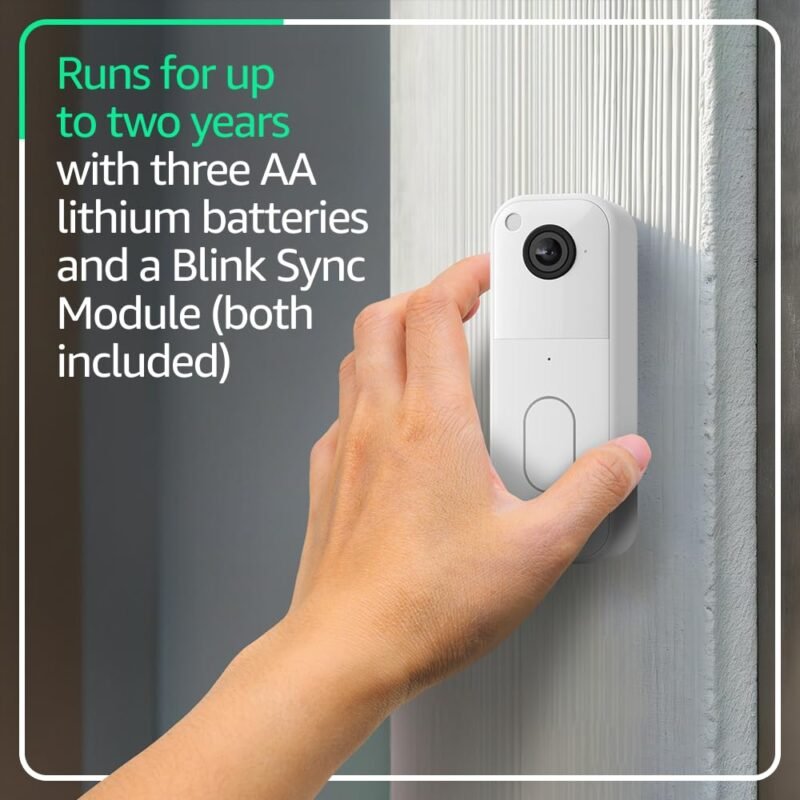 Blink Video Doorbell 2 in One Mini with two-year battery life newest model White