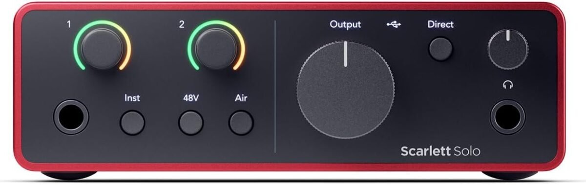 AudioDeluxe Focusrite Scarlett Solo 4th Gen USB Audio Interface and Waves Musicians 2 Bundle - Image 3