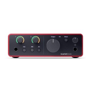 AudioDeluxe Focusrite Scarlett Solo 4th Gen USB Audio Interface and Waves Musicians 2 Bundle