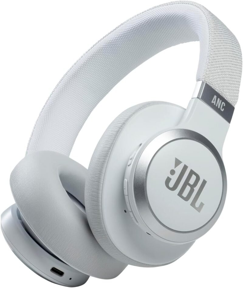 JBL Live 660NC Wireless Noise Cancellation headphones, Up to 50Hrs of Battery White