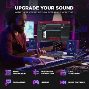 M-AUDIO BX3 Pair 3.5" 120W Studio Monitors HD PC Speakers for Recording