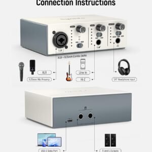 Synido Solo Music Recording USB Interface for Audio, Podcast