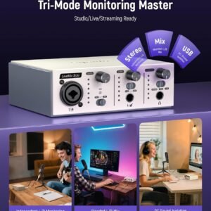 Synido Solo Music Recording USB Interface for Audio, Podcast