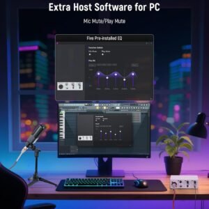 Synido Solo Music Recording USB Interface for Audio, Podcast