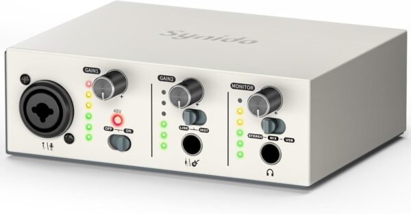 Synido Solo Music Recording USB Interface for Audio, Podcast
