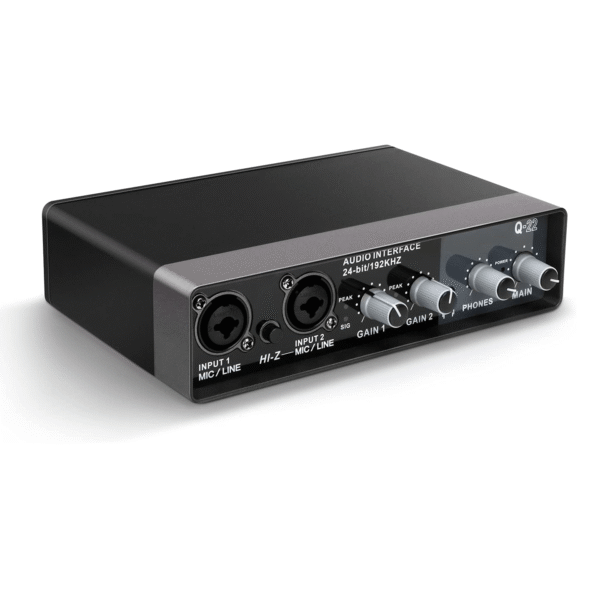 YOUSHARES USB Audio Interface for Recording Music, AudioBox Mic Preamps 48v 2 Channel for Streaming