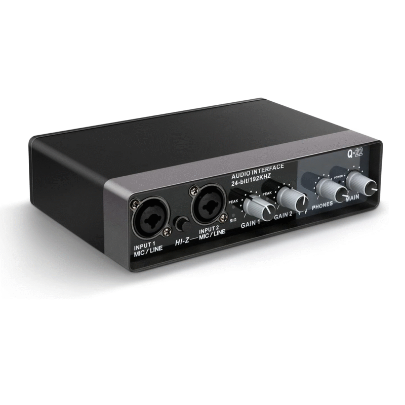YOUSHARES USB Audio Interface for Recording Music, AudioBox Mic Preamps 48v 2 Channel for Streaming
