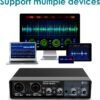 YOUSHARES USB Audio Interface for Recording Music, AudioBox Mic Preamps 48v 2 Channel for Streaming