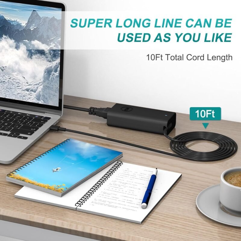 Boyunenge 65W Laptop Fast USB Type C Charger Compatible with Dell 2-in-1 XPS 13 15, Inspiron 16 & Dell Latitude 5320, 5520, 5530,  7200 7320 7330