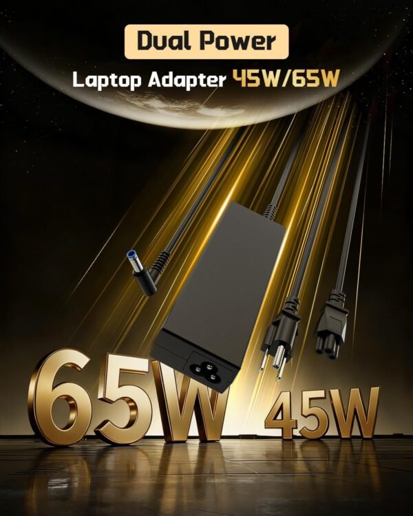 FUNNYERA 65W Power Cord Charger Compatible with HP Laptop 45W