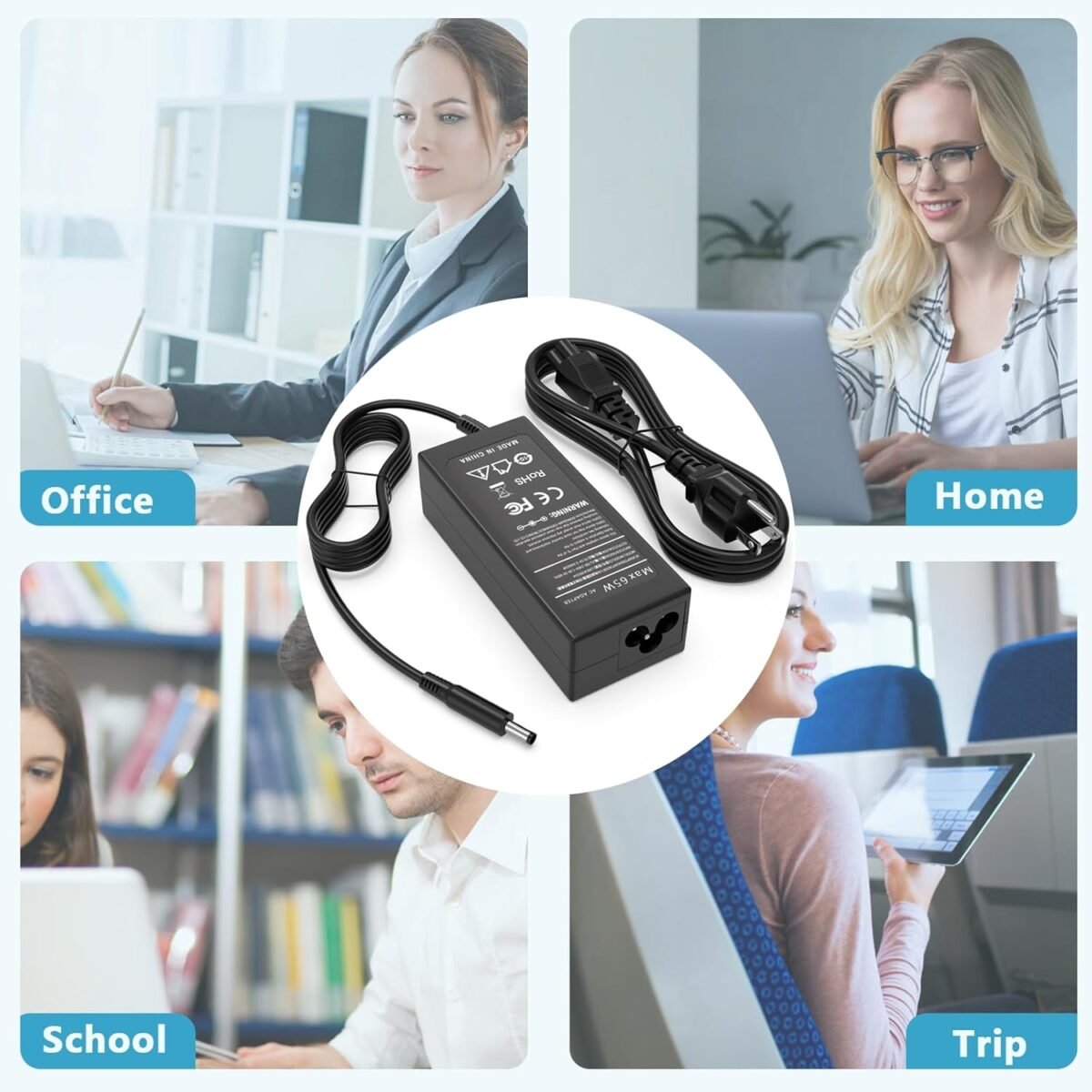 GVKRLXZ 65W 4.5mm AC Adapter Compatible with Dell Latitude 3520 3540 3440 3420 3550 3430 3320 3340 3330 3450 3535 Business Student Laptop DA65NM19 - Image 4