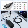 INEXEWOC Laptop USB Type C Charger 45W Compatible with hp chromebook/Spectre X360, Lenovo ThinkPad/Yoga, Dell Chromebook/Latitude, Acer, Asus, Samsung, Google Series Universal Chromebook