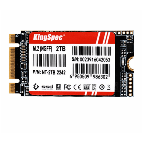 KingSpec NT Series 2TB M.2 1 KingSpec NT Series 2TB M.2 2242 SATA SSD Not Compatible with NVMe Socket, Sata3 6Gb/s Internal SSD for Ultrabook & Laptop & Desktop