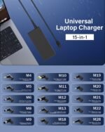 RicChic 90W Universal Power Supply Cord with 15 Tips Laptop Charger Compatible with HP Dell Asus Lenovo Acer Sony Gateway Notebook Ultrabook AC Adapter - Image 7