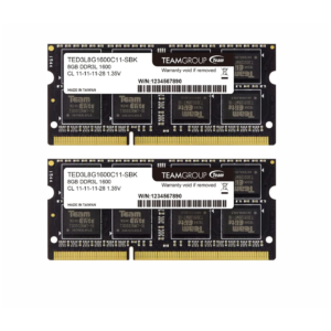 TEAMGROUP Elite DDR3L 16GB 1600MHz PC3-12800 CL11 Unbuffered Non-ECC 1.35V SODIMM 204-Pin Notebook/Laptop/Desktop Memory Module Ram Upgrade - TED3L16G1600C11DC-S01Kit (2 x 8GB)