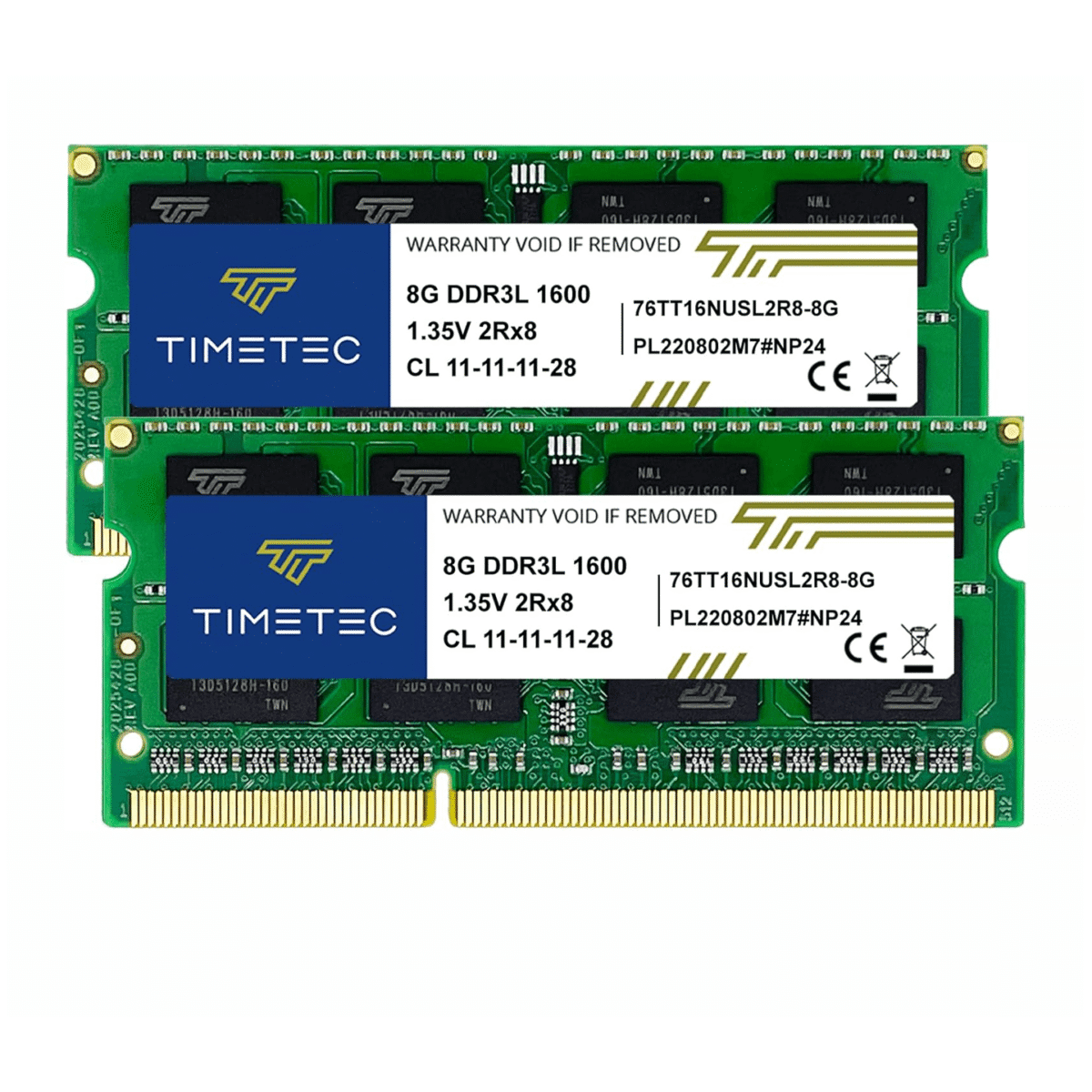 Timetec 16GB KIT(2x8GB) DDR3L/DDR3 2Rx8 Dual Rank 204 Pin SODIMM Laptop/Notebook RAM 1600MHz(DDR3L-1600) PC3L-12800 Non-ECC Unbuffered 1.35V/1.5V CL11 - Image 2