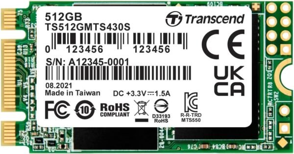 Transcend 512GB M.2 2242 SATA III SSD Compatible Ultrabook Laptop / PC Desktop Up to 560MB/s Dram Cache 3D TLC NAND Flash Internal SSD, LDPC Error Correction, SLC Cache, B+M Key