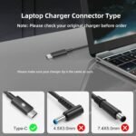 YOXYDIF 65W 45 Watt AC Adapter USB C Compatible with Dell Latitude 5420 7420 5540 5440 3540 7440 5450 5430 5520 5530 7430 E5430 - Image 6