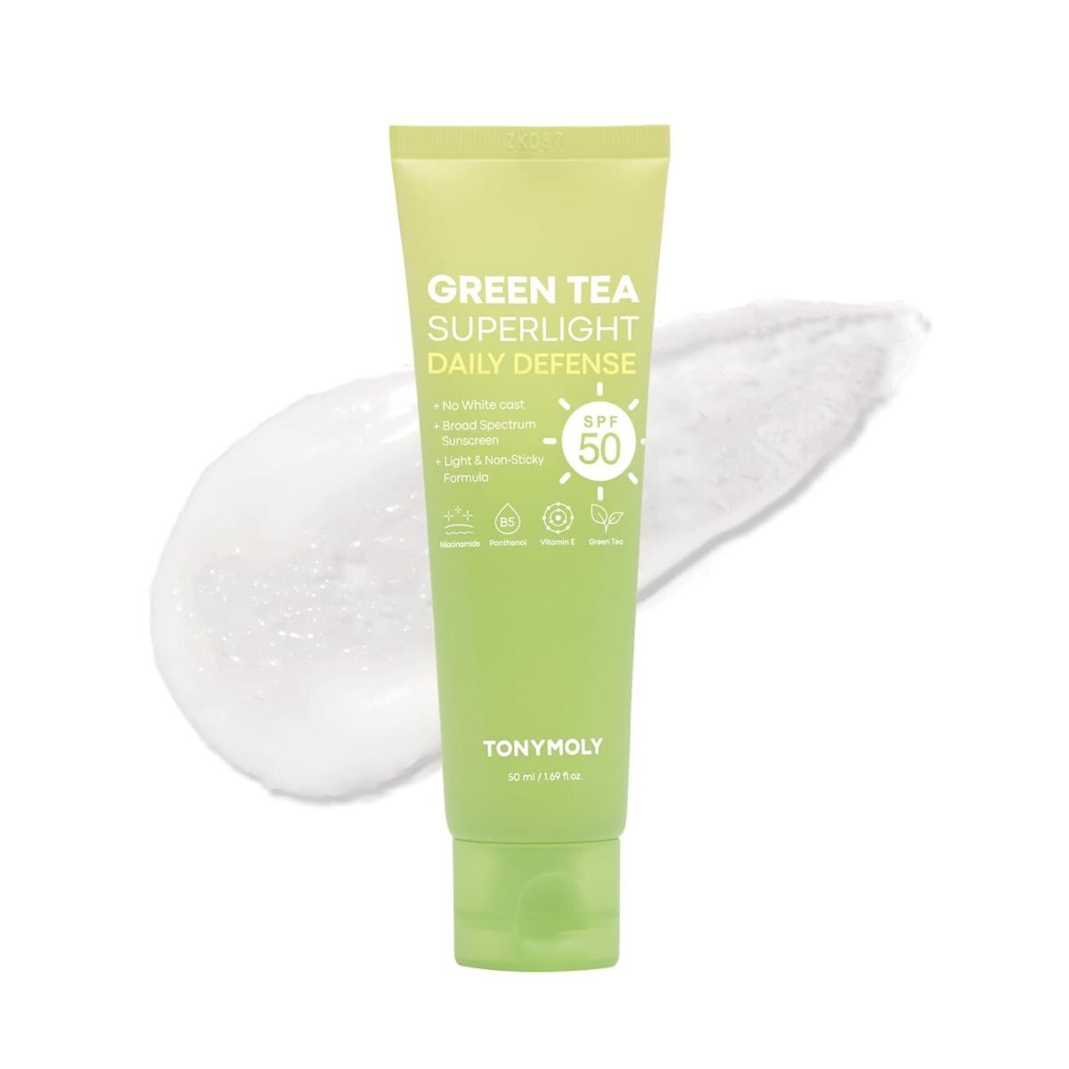 TONYMOLY Chok Chok Green Tea Watery Sunscreen SPF 50+ PA++++ - No White Cast, Lightweight Korean Face Moisturizer with Niacinamide & Hyaluronic Acid - Hydrating & Non-Greasy - 1.69 fl. oz. - Image 2