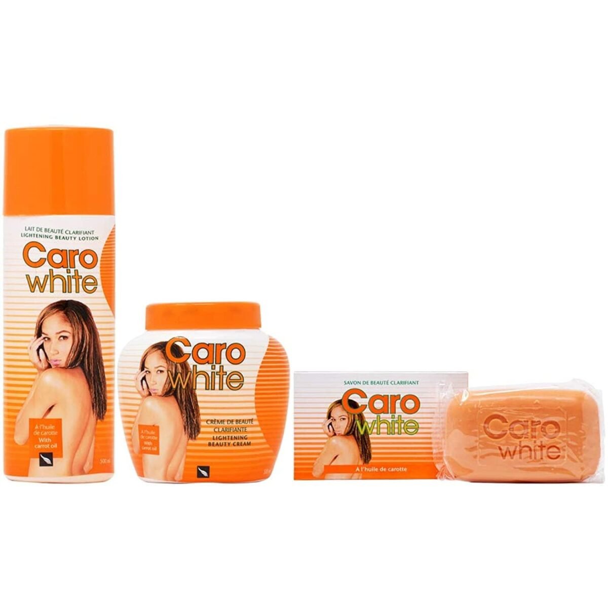 Caro White Set of 3 Lotion10.14oz | Cream 10.14oz | Soap 6.3oz