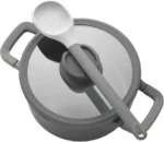 BergHOFF Non-stick Ceramic 7in Saucepan 2.1qt. With Glass Lid, Recycled Aluminum - Image 3