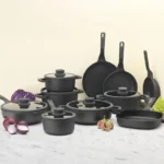 BergHOFF Non-stick Ceramic 7in Saucepan 2.1qt. With Glass Lid, Recycled Aluminum - Image 6