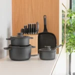 BergHOFF LEO STONE Cast Aluminium Saucepan Non-Stick With Lid Size 24x11 cm - Image 2