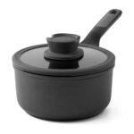 BergHOFF Non-stick Ceramic 7in Saucepan 2.1qt. With Glass Lid, Recycled Aluminum