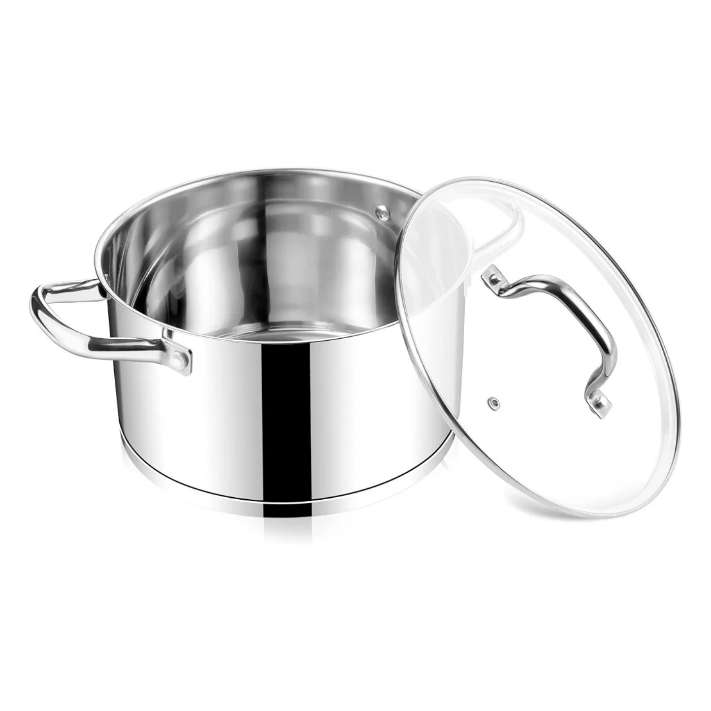 E-far 4 Quart Stock Pot E-far 4 Quart Stock Pot with Lid, Stainless Steel - Image 1